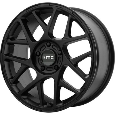 17x8 KMC KM708 Bully 5x114.3 38 Satin Black Wheels Rims Set(4) 72.56
