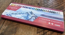 Caran d&rsquo;Ache Neocolor II Aquarelle 30 Water-Soluble Wax Pastels New Boxed Sealed