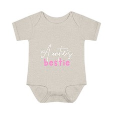 Auntie's Bestie Infant Bodysuit baby one-piece, gifts for mom and newborns
