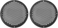 X AUTOHAUX 2pcs 4'' Plastic Audio Speaker Cover Mesh Subwoofer Grill Horn Guard