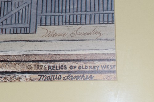 Mario Sanchez signed Auto Print Poster Key West Cuban Folk art - Picture 7 of 11