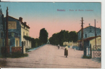 BOZZOLO, ITALIEN - VIALE DI PORTA CREMONA FARBPOSTKARTE +