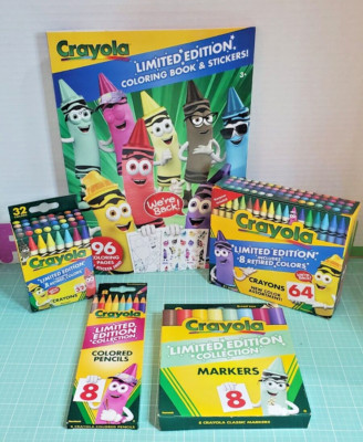 Crayola Limited Edition 8 Retired Colors 32pk, 64pk, Markers, Pencils & Book