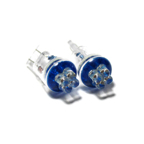 Se adapta al par de bombillas de haz de luz lateral brillante de xenón azul 4 LED azul actualización - Imagen 1 de 1