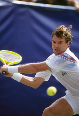 Jimmy Connors vs Czech Republic Karel Novacek during Men's 3rd Rou- Old Photo