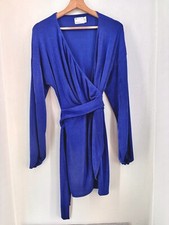 ASOS Design Women Sparkle Dining Evening Prom Dress Long Sleeve Blue Sz 10 R857