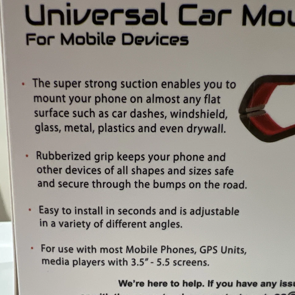 ACONIC MOUNT IT ANYWHERE UNIVERSAL CAR MOUNT Fits devices up to 5.5" New In Box - Image 4 of 4