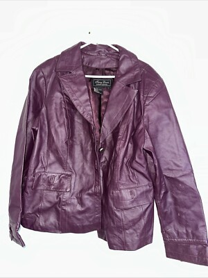 Terry Lewis Classic Luxuries Genuine Leather Metallic Pink Vintage Jacket XL