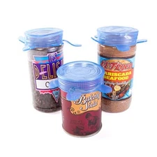 Silicone Stretch Lids - Reusable Can and Jar Lid Food Covers - Set of 3