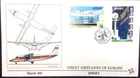 JERSEY SHORTS 360 GREAT AIRPLANES OF EUROPE 1988 FLEETWOOD CACHET FDC UNAD