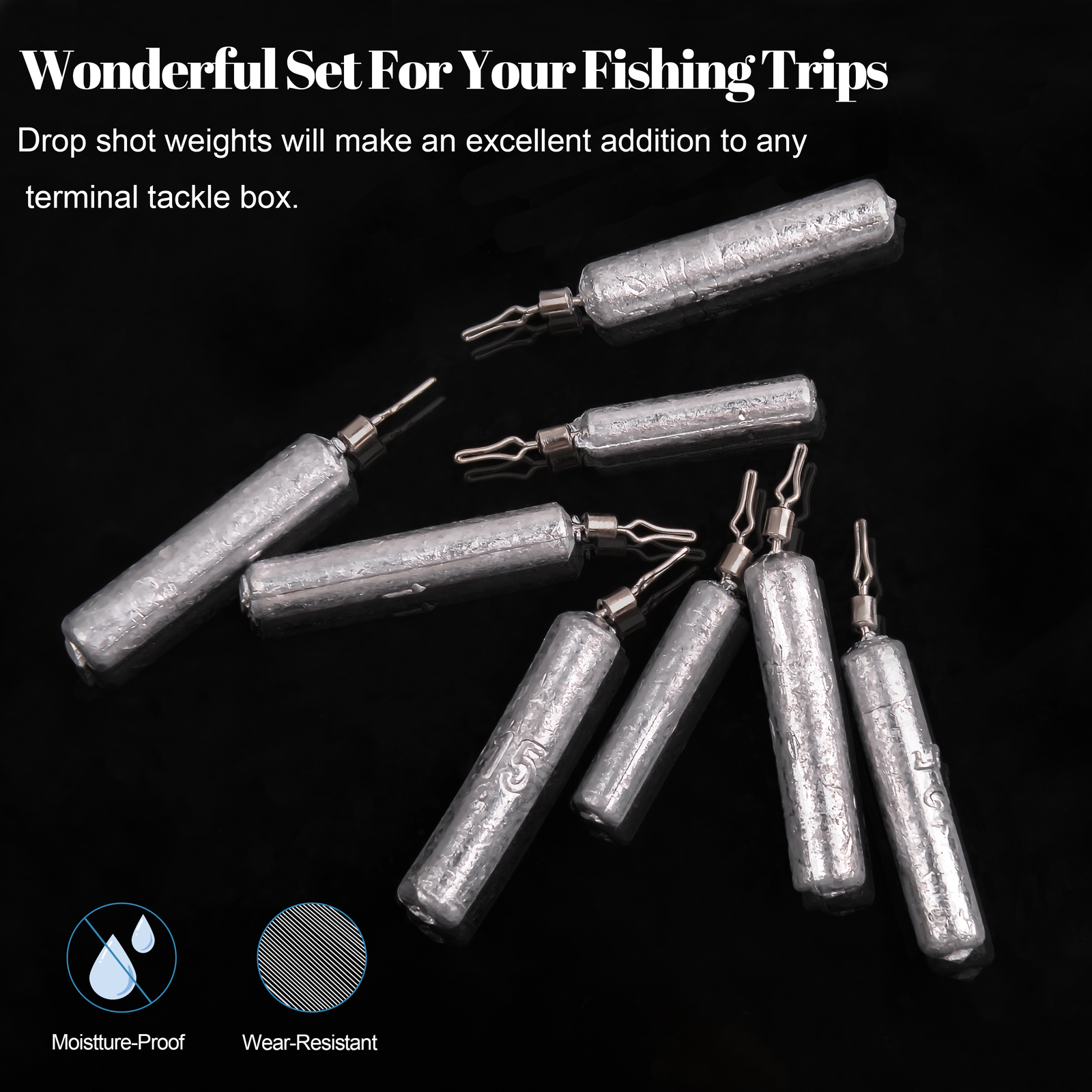 30pcs Pencil Drop Shot Weights Lead Sinker Fishing Sinkers 5g 7g 10g 12.5g 15g eBay