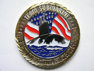 Team Submarine SEA07T Navy Undersea Warfare Mechanical Electrical Challenge Coin