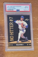 1991 Leaf Gold Rookies #BC25 Nolan Ryan 7th No Hitter PSA 8