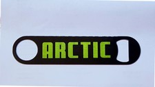 New Stainless Steel Bottle Opener with Vintage Green Arctic Cat Snowmobiles Logo