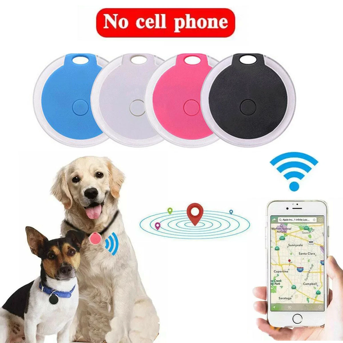 Mini GPS Tracker Pet Tag Smart Locator Key Tracer Waterproof | eBay