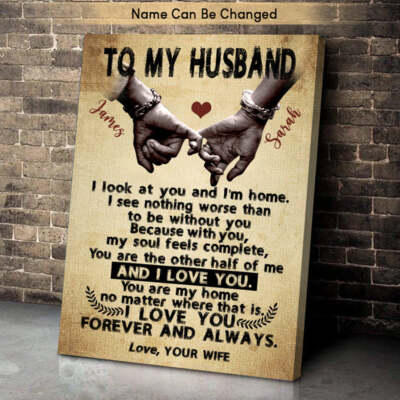 To My Husband Poster, Canvas Gift for Home Décor Wall Decor