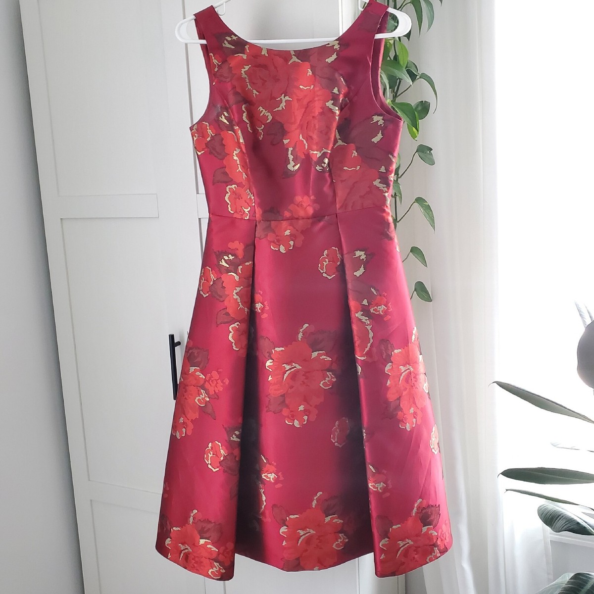 nicole miller red cocktail dress Nicole Miller Silk strapless cocktail Dress Red sz 12