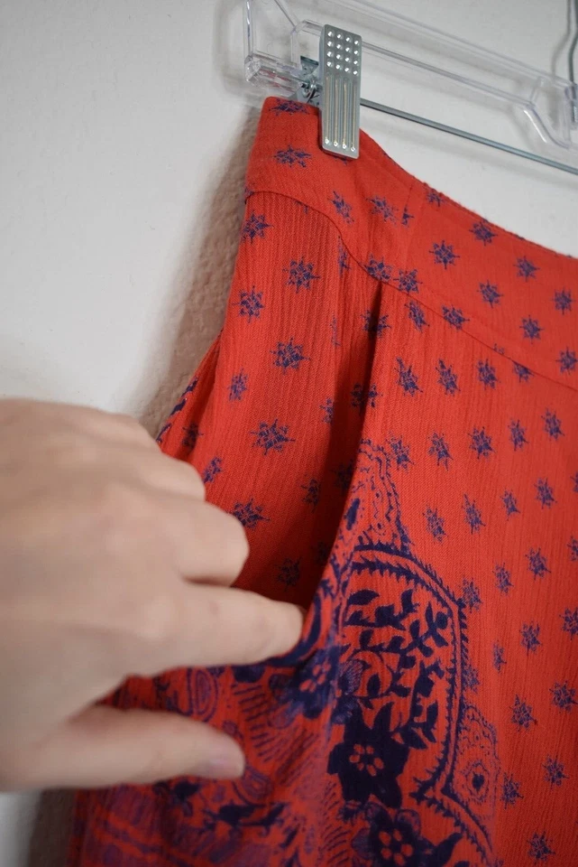 Shorts boho Free People tamanho XS pull on costas batidas lounge anos 70 retrô hippie artístico - Imagem 4 de 4