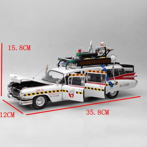 HOT WHEELS 1:18 Cadillac Ghostbusters II ECTO 1A Elite X5470 Diecast Models US - Picture 11 of 13