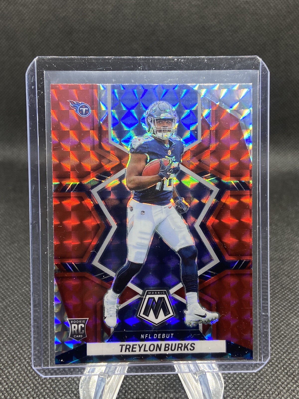 2022 Panini Mosaic Treylon Burks NFL Debut Rookie Red Prizm #279 Titans