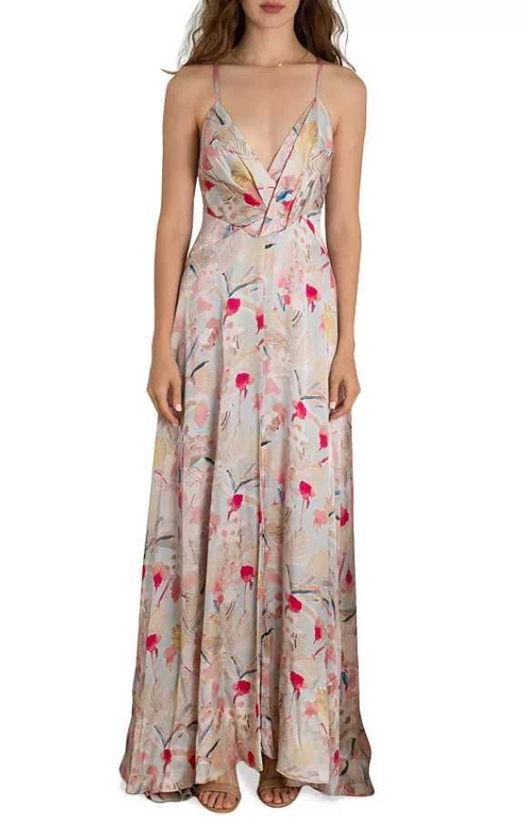 fame and partners floral maxi dress Anthropologie x BHLDN Fame and Partners Isobel Floral Maxi Dress $325 sz 10