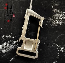 EDC Outdoor Camping Multi Tool TC4 Titanium Alloy Keychain Carabiner Crowbar NEW