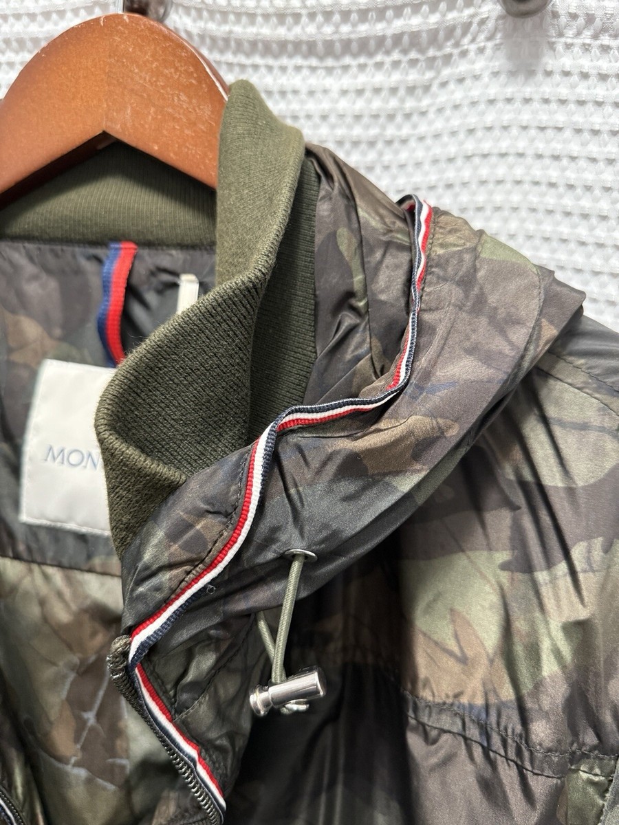 Moncler Nath Giubbotto Camo Hooded Jacket Men's Size 5 L/XL