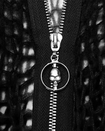 Punk Rave Womens Gothic Punk Shredded Cardigan Sweater - Black - Picture 8 of 12