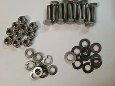 5/16-18 x 1" Stainless Steel Hex Cap Tap Bolts w NUT WASHER LOCK WASHER 10 pcs 