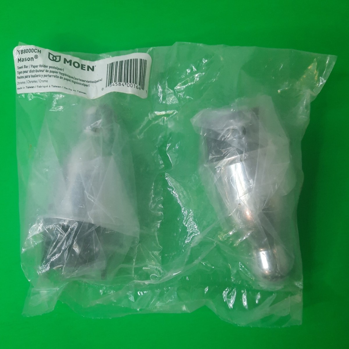 Moen Mason YB8000CH Towel Bar Mounting Posts Pair Chrome NEW