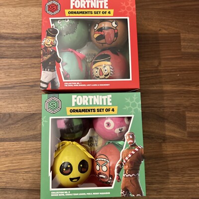 Epic Games Fortnite Ornaments (Set Of 8) Collection 1 & 2 (NEW) Free Shipping