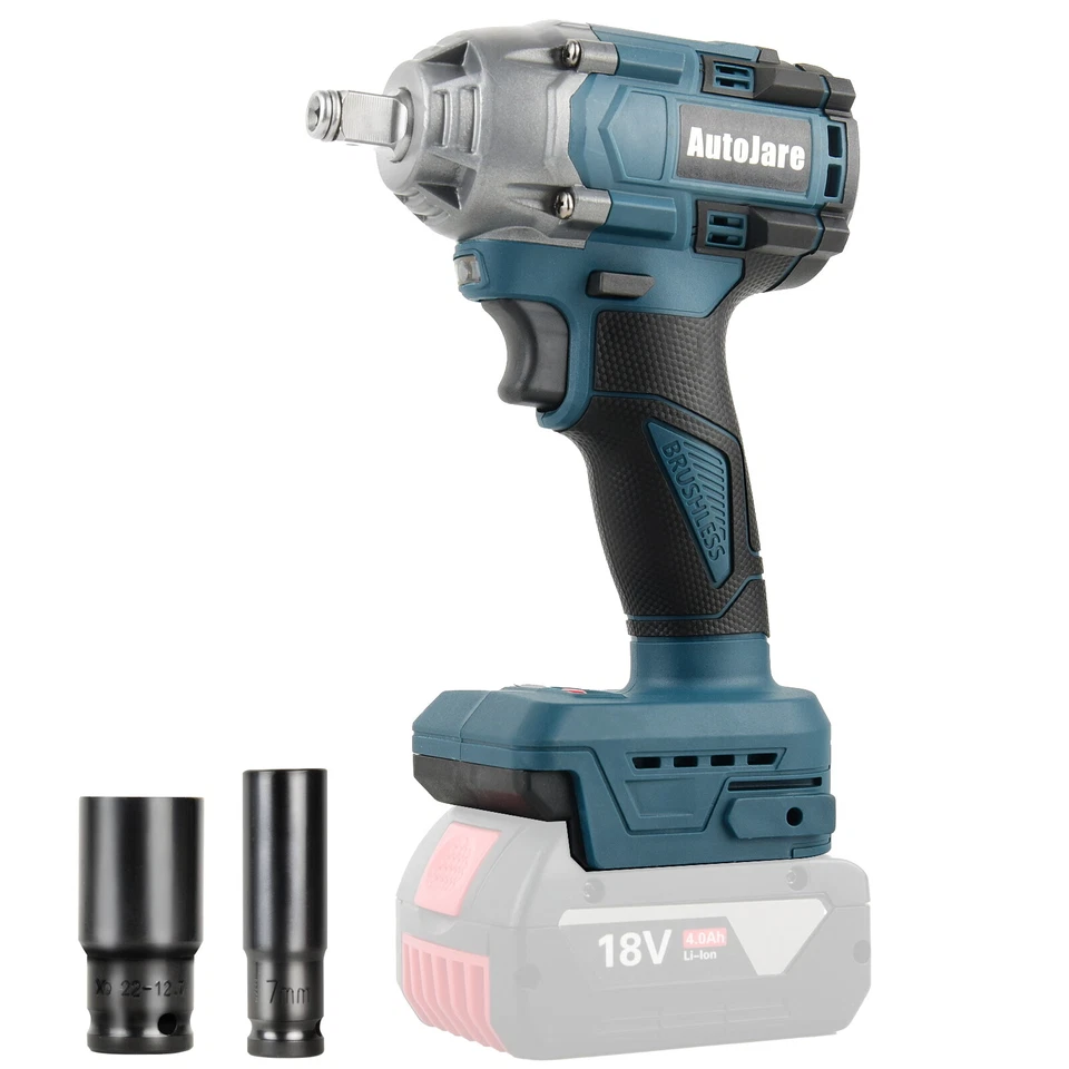 AUTOJARE Akku Schlagschrauber Neu Akkuschrauber 600Nm Schrauber Für 18V Bosch Akku