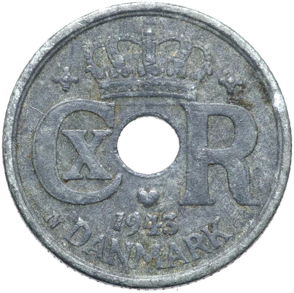 Denmark - Christian X. - Coin - 10 Ore Oere 1943 N-Copenhagen - CONDITION! - Image 2 of 2