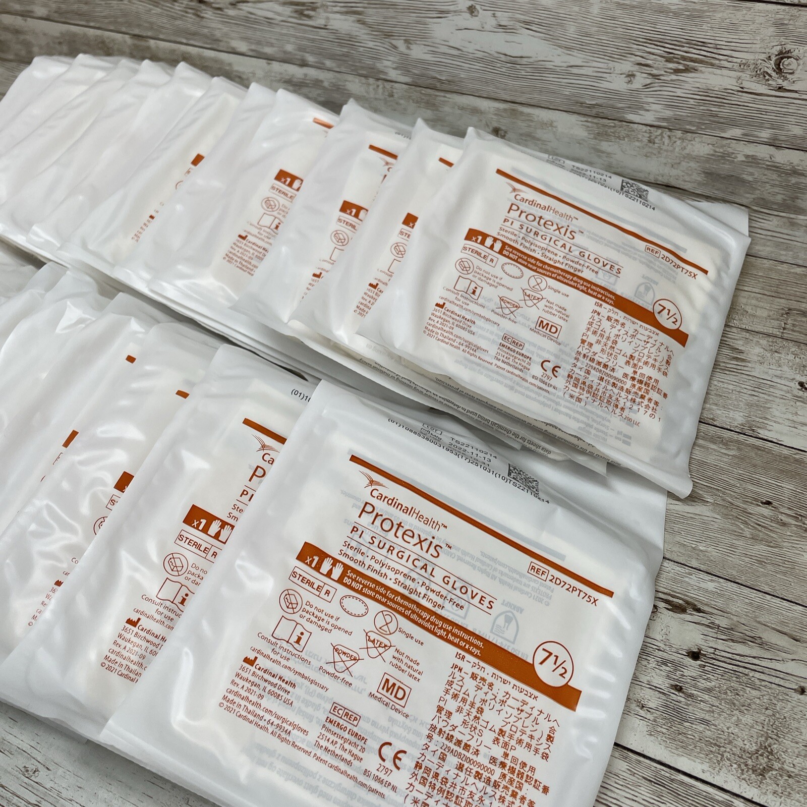 *25 Pair* Cardinal Health Protexis PI Surgical Gloves, Size: 7.5 EXP: 10/25