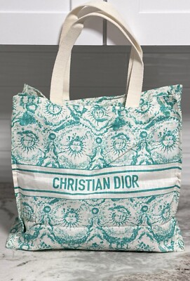 Christian Dior Summer 2024 Limited Edition Dioriviera Turquoise Beach Tote Bag