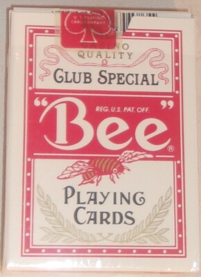 BEE CLUB SPECIAL PLAYING CARDS CAMBRIC FINISH OPENED BOX CARDS LOOK NICE