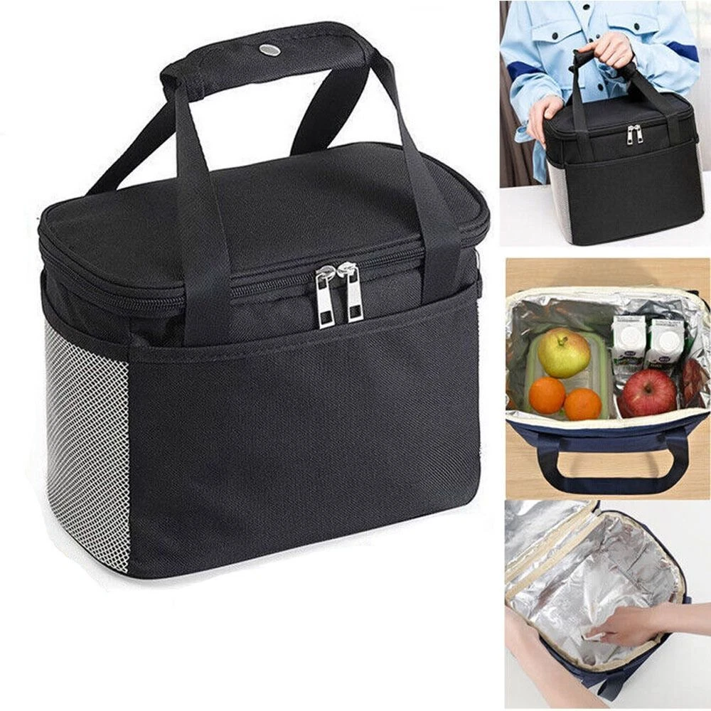 Adult Kids Travel Insulated Lunch Bag Food Storage Box Lunch Box Cooler Bag