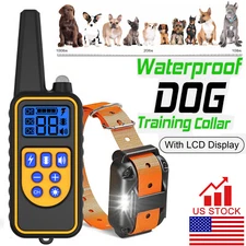 3000FT Dogs Training US Collar Rechargeable Remote Shock PET Waterproof Trainer