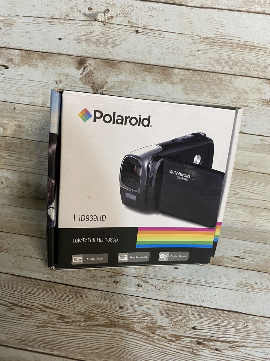 Polaroid Camera Id969HD 16MP/ Full HD 1080p BLACK TESTED WORKING ORIGINAL  Box