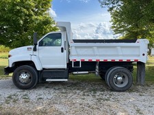 2003 Gmc 7500 Dump Truck 8.1 L Gas Low Mileslow Hrs. Snow Plow Prep.