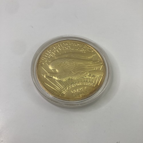 1933 Liberty Standing Walking 20 Dollar Coin Copy United States Gold Tone Twenty - Picture 3 of 4
