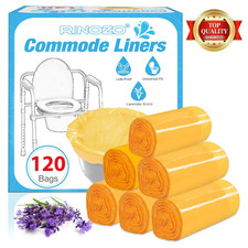 Commode Liners for Bedside Portable Toilet Chair Bucket 120 Count Lavender Scent