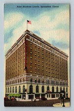 Springfield IL-Illinois, Hotel Abraham Lincoln Antique Vintage c1956 Postcard
