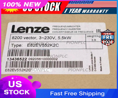 E82EV552K2C NEW LENZE E82EV552_2C Inverter Vector 8200 5.5kW E82EV552-2C-