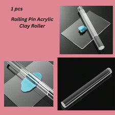 1Pc Solid Clay Rolling Pin Acrylic Clay Roller DIY Modelling Tools Polymer