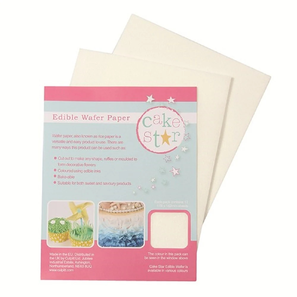 White Wafer Paper - Pack of 12