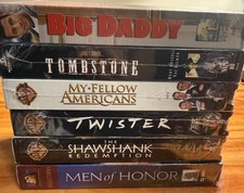 Six Sealed VHS Tapes Vintage