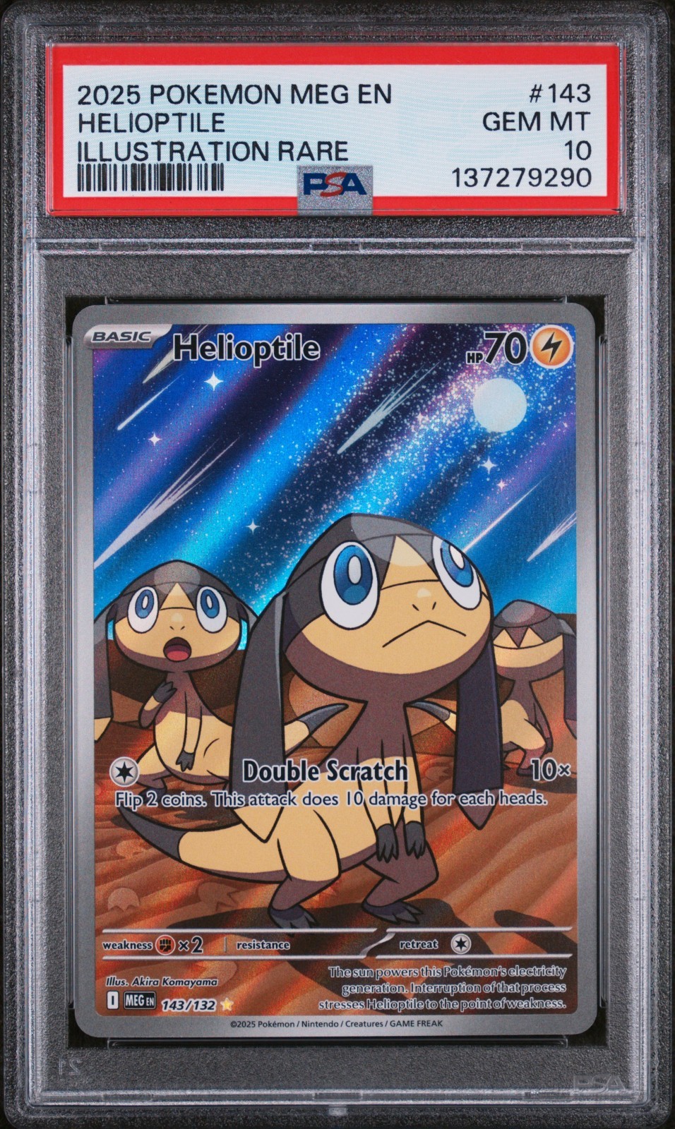 Helioptile 143/132 - Me01: Mega Evolution Holo (PSA 10)