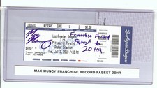 Max Muncy Signed Autographed Ticket Dodgers 