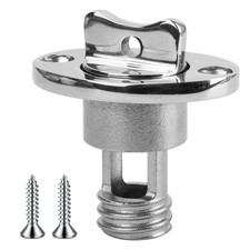 Marine Drain Plug Kit, Stainless Steel Boat Plug, Oval Garboard Silver